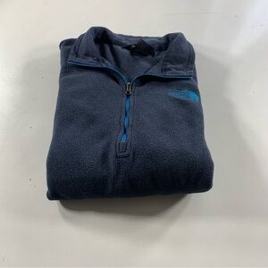 The North Face Mens Small Pullover 1/4 Zip Fleece Jacket Grey